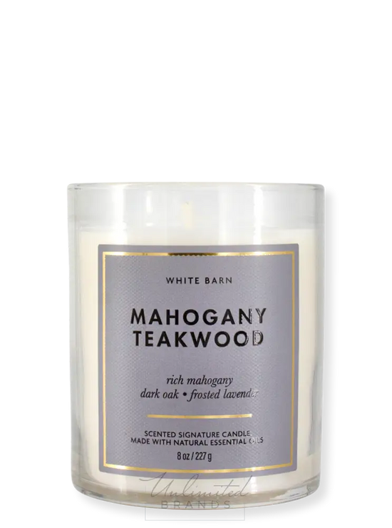 1-Docht Kerze - Mahogany Teakwood 227G