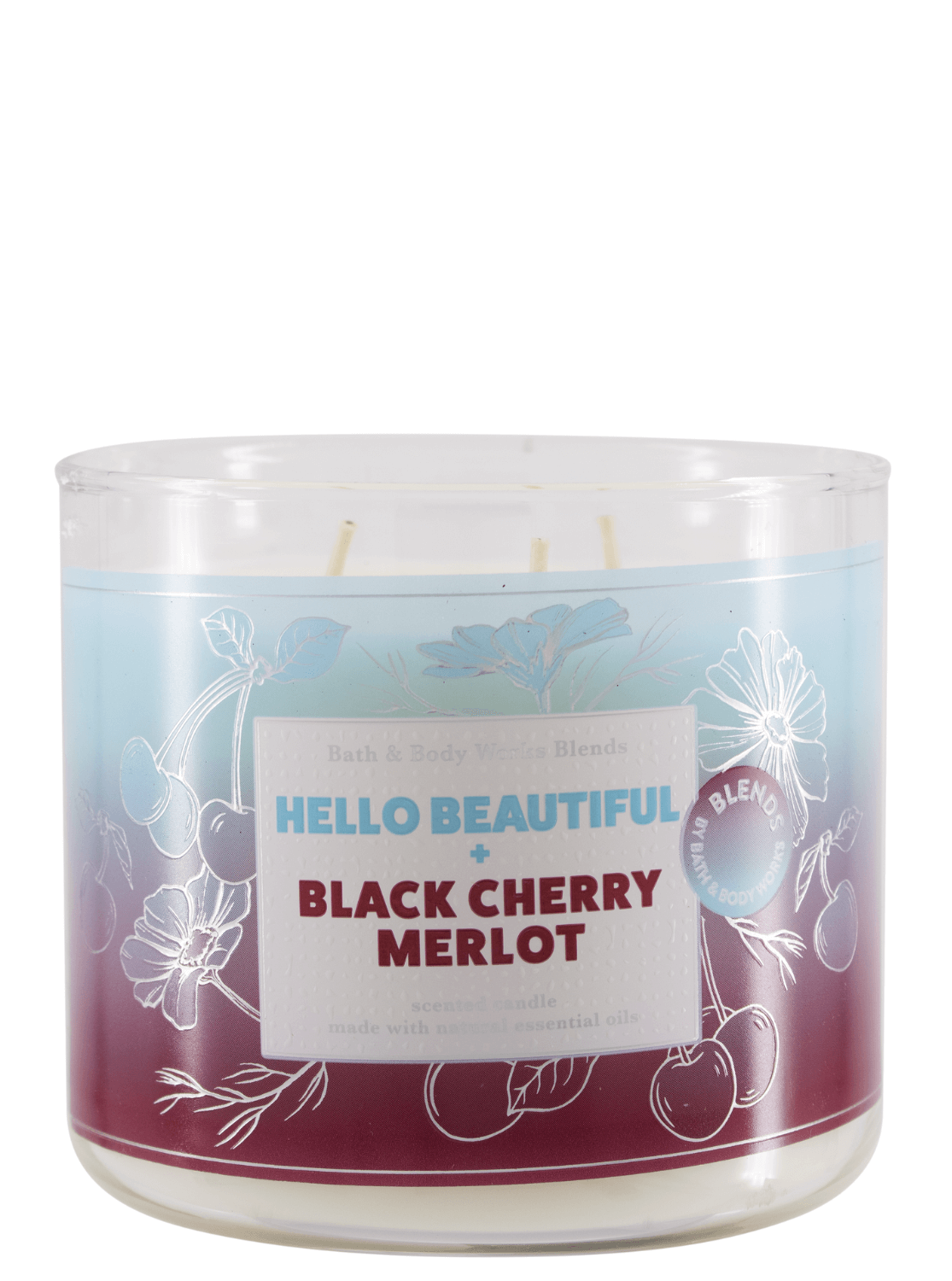 3-Docht Kerze - Hello Beautiful + Black Cherry Merlot - 411g