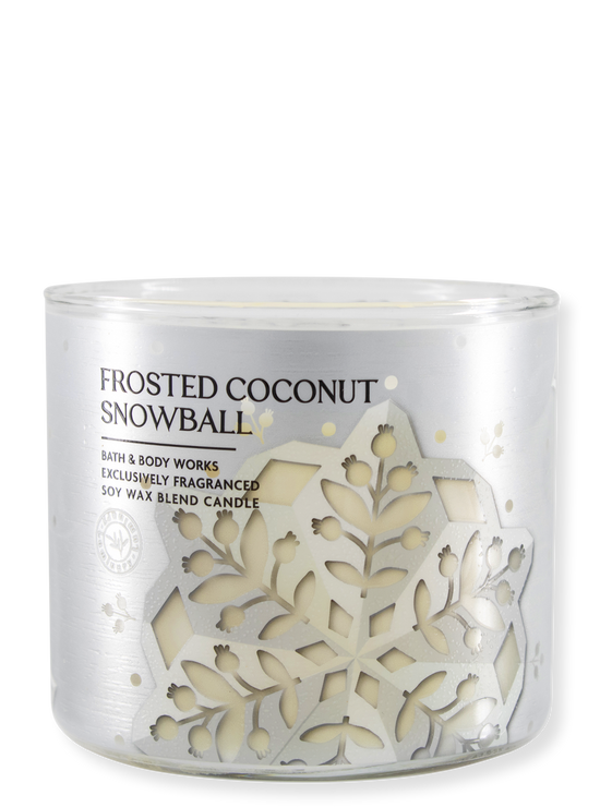 3-Docht Kerze - Frosted Coconut Snowball - 411g