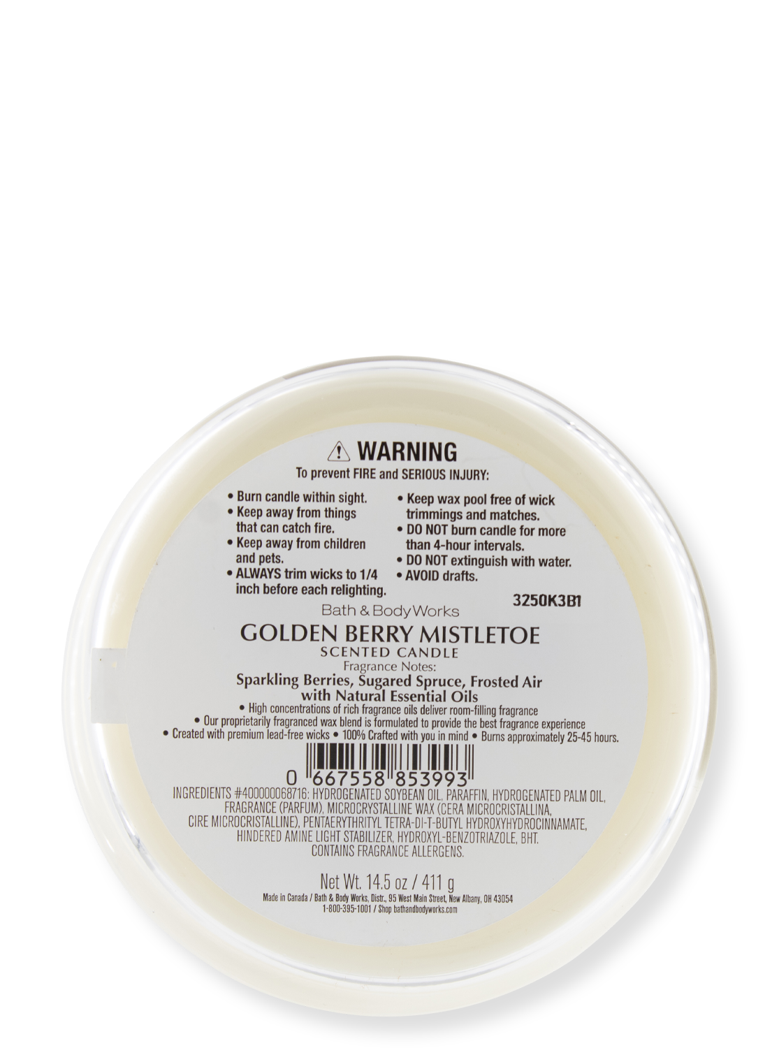 3 -Doct Candle - Golden Berry Mistlettete - 411g