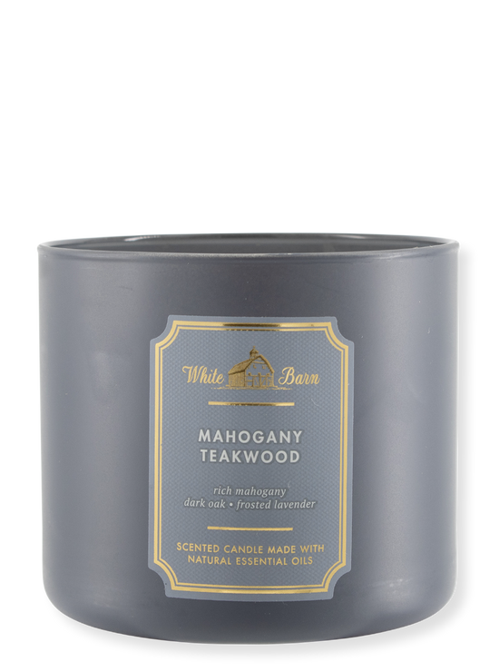 3-Docht Kerze - Mahogany Teakwood 411G