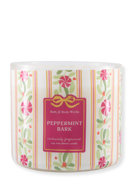 3-Docht Kerze - Peppermint Bark - 411g