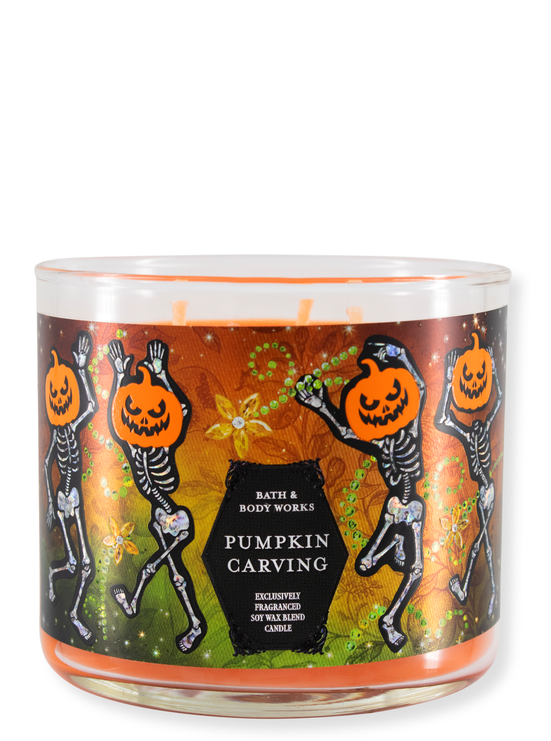 3-Docht Kerze - Pumpkin Carving - 411g