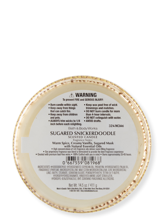 3 -Doct -kaars - Sugared Snickerdoodle - 411G