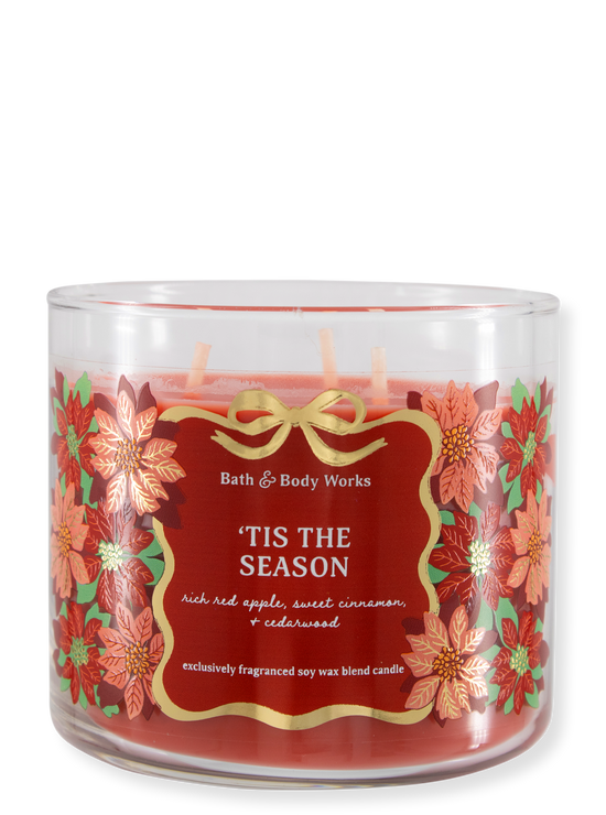 3-Docht Kerze - Tis The Season - 411g