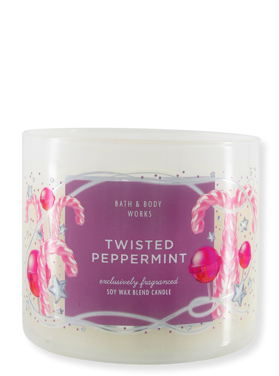 3-Docht Kerze - Twisted Peppermint - 411g